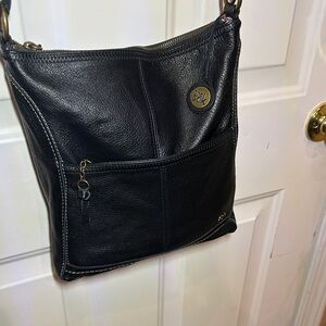 The Sak Black Leather Shoulder Bag